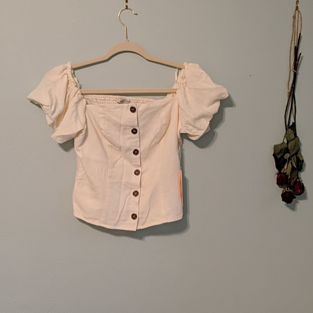 Ross Cream Linen top